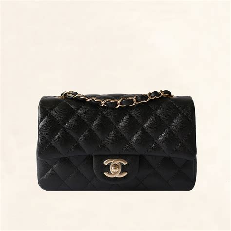 chanel black caviar mini flap bag|Chanel Mini Rectangular Flap Black Caviar with Gold.